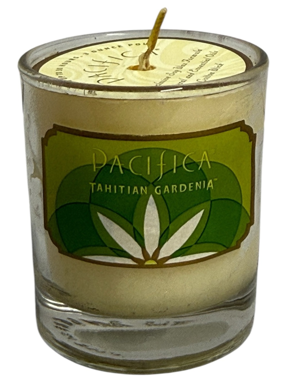 Pacifica Beauty Tahitian Gardenia Scented Votive Candle 3oz